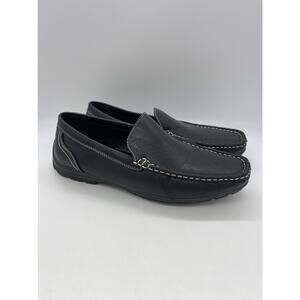 David Stone Black Loafers Mens Size 8